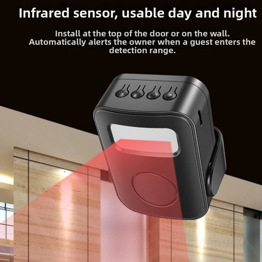 Wireless Door Sensor - Infrarotsensor Intelligenter Willkommens-Türklingel PIR-Bewegungsmelder Drahtloser Türgrüßer-Sensor