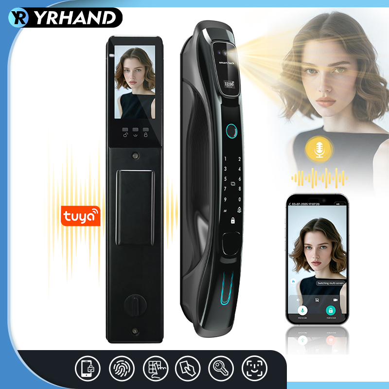 Smart Home Door Lock - Smart Lock 3D-Gesichtserkennung Handvenen-Fingerabdruck WiFi APP