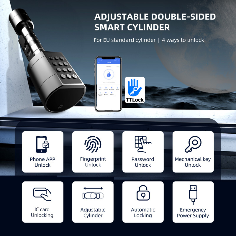 Intelligentes zylindrisches Eu – Smart Home Door Lock Bewertung und Preis